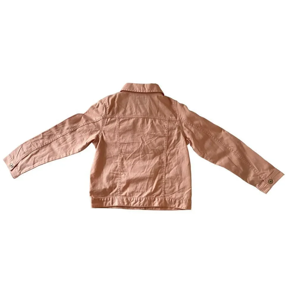 Oshkosh Pink Denim Jacket with lace yoke, Sz:14 NWT